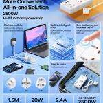 Power Strip REMAX RP-U153 3AC+3USB+Type-C - ព្រីភ្លើង REMAX RP-U153 3AC+3USB+1TypeC