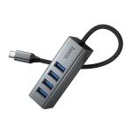 HUB USB hoco HB1C(TypeC to USB3.0*4) - ដុំបំបែក USB ហូកូ HB1C(Type-C to USB3.0*4)