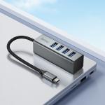 HUB USB hoco HB1C(TypeC to USB3.0*4) - ដុំបំបែក USB ហូកូ HB1C(Type-C to USB3.0*4)