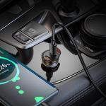 Power Car Charger PD45W hoco NZ16B (2C) set(C to C) - ឆ្នាំសាកក្នុឡាន PD45W hoco NZ16B (2*TypeC) ឈុត(Type-C to Type-C)