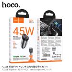 Power Car Charger PD45W hoco NZ16B (2*TypeC) set(TypeC to iPhone) - ឆ្នាំសាកក្នុឡាន PD45W hoco NZ16B (2*TypeC) ឈុត(Type-C to iPhone)