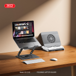 Laptop Stand Desk Cooler Fan XO C182 Metal - ជើងទ្រ កុំព្យូទ័រយួរដៃ លើតុ XO C182 មានកង្ហារ