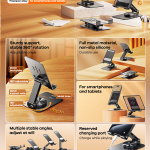 Holder Desk Tablet Pad/Mobile REMAX RM-C38 Alloy Rotary - ជើងទ្រអាយផែត លើតុ REMAX RM-C38 ដែកញ៉ូម