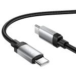 Cable Charger Hoco X117 60W (C to C) - ខ្សែសាកស្រោបក្រណាត់ ហូកូ​ X117 TypeC to TypeC 60W