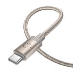 Cable Charger Hoco X117 60W (C to C) - ខ្សែសាកស្រោបក្រណាត់ ហូកូ​ X117 TypeC to TypeC 60W