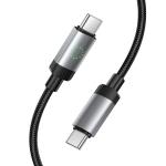 Cable Charger Hoco X117 60W (C to C) - ខ្សែសាកស្រោបក្រណាត់ ហូកូ​ X117 TypeC to TypeC 60W