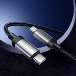 Cable Charger Hoco X117 60W (C to C) - ខ្សែសាកស្រោបក្រណាត់ ហូកូ​ X117 TypeC to TypeC 60W