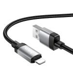 Cable Charger Hoco X117 iPhone - ខ្សែសាកស្រោបក្រណាត់ ហូកូ​ X117 Lightning