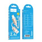 Cable Charger Hoco X117 iPhone - ខ្សែសាកស្រោបក្រណាត់ ហូកូ​ X117 Lightning