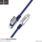 Cable Charger Hoco U17 Micro - ខ្សែសាកស្រោបក្រណាត់ ហូកូ U17 ម៉ាយក្រូ