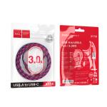 Cable Charger Hoco X116 TypeC - ខ្សែសាកស្រោបក្រណាត់ ហូកូ​ X116 Type-C