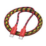 Cable Charger Hoco X116 60W (C to C) - ខ្សែសាកស្រោបក្រណាត់ ហូកូ​ X116 Type-C to Type-C 60W