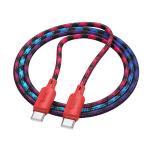 Cable Charger Hoco X116 60W (C to C) - ខ្សែសាកស្រោបក្រណាត់ ហូកូ​ X116 Type-C to Type-C 60W