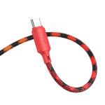 Cable Charger Hoco X116 60W (C to C) - ខ្សែសាកស្រោបក្រណាត់ ហូកូ​ X116 Type-C to Type-C 60W
