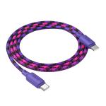 Cable Charger Hoco X116 60W (C to C) - ខ្សែសាកស្រោបក្រណាត់ ហូកូ​ X116 Type-C to Type-C 60W