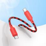 Cable Charger Hoco X116 60W (C to C) - ខ្សែសាកស្រោបក្រណាត់ ហូកូ​ X116 Type-C to Type-C 60W