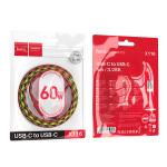 Cable Charger Hoco X116 60W (C to C) - ខ្សែសាកស្រោបក្រណាត់ ហូកូ​ X116 Type-C to Type-C 60W