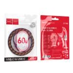 Cable Charger Hoco X116 60W (C to C) - ខ្សែសាកស្រោបក្រណាត់ ហូកូ​ X116 Type-C to Type-C 60W