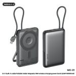 Power Bank 10000mAh (PD/QC) Wireless Magnetic Remax MC-01(CCC) - ថ្មជំនួយ សាកលឿនឥតខ្សែ ម៉ាញេទិក Remax MC-01 CCC 10000មីលីអំពែ