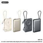 Power Bank 10000mAh (PD/QC) Wireless Magnetic Remax MC-01(CCC) - ថ្មជំនួយ សាកលឿនឥតខ្សែ ម៉ាញេទិក Remax MC-01 CCC 10000មីលីអំពែ