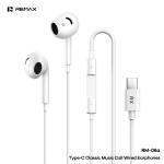 Earphone Wire Type-C Direct Remax RM-06a - កាសខ្សែ Type C ដោតផ្ទាល់ Remax RM-06a