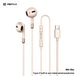 Earphone Wire Type-C Direct Remax RM-05a - កាសខ្សែ Type C ដោតផ្ទាល់ Remax RM-05a