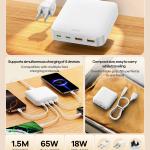 Power Charger Remax RP-RP-U183 PD/QC 65W - ឆ្នាំងសាក ខ្វីកឆាច Remax RP-U183 PD/QC 65W