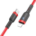 Cable Charger hoco X117 PD20W (C-I) - ខ្សែសាកស្រោបក្រណាត់ hoco PD20W TypeC to iPhone
