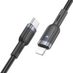 Cable Charger hoco X117 PD20W (C-I) - ខ្សែសាកស្រោបក្រណាត់ hoco PD20W TypeC to iPhone