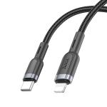 Cable Charger hoco X117 PD20W (C-I) - ខ្សែសាកស្រោបក្រណាត់ hoco PD20W TypeC to iPhone