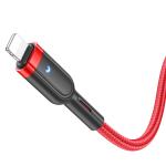 Cable Charger hoco X117 PD20W (C-I) - ខ្សែសាកស្រោបក្រណាត់ hoco PD20W TypeC to iPhone