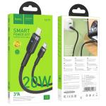 Cable Charger hoco X117 PD20W (C-I) - ខ្សែសាកស្រោបក្រណាត់ hoco PD20W TypeC to iPhone