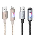 Cable Charger hoco U144 iPhone - ខ្សែសាកស្រោបក្រណាត់ hoco U144 iPhone