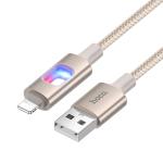 Cable Charger hoco U144 iPhone - ខ្សែសាកស្រោបក្រណាត់ hoco U144 iPhone