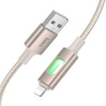 Cable Charger hoco U144 iPhone - ខ្សែសាកស្រោបក្រណាត់ hoco U144 iPhone