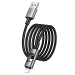 Cable Charger hoco U144 iPhone - ខ្សែសាកស្រោបក្រណាត់ hoco U144 iPhone