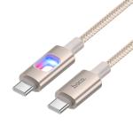 Cable Charger hoco U144 60W (C to C) - ខ្សែសាកស្រោបក្រណាត់ hoco U144 60W TypeC to TypeC