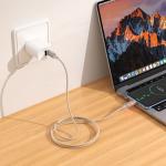 Cable Charger hoco U144 60W (C to C) - ខ្សែសាកស្រោបក្រណាត់ hoco U144 60W TypeC to TypeC