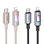 Cable Charger hoco U144 PD27W (C-I) - ខ្សែសាកស្រោបក្រណាត់ hoco U144 PD27W TypeC to iPhone