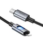 Cable Charger hoco U144 PD27W (C-I) - ខ្សែសាកស្រោបក្រណាត់ hoco U144 PD27W TypeC to iPhone