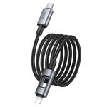 Cable Charger hoco U144 PD27W (C-I) - ខ្សែសាកស្រោបក្រណាត់ hoco U144 PD27W TypeC to iPhone