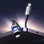 Cable Charger hoco U144 PD27W (C-I) - ខ្សែសាកស្រោបក្រណាត់ hoco U144 PD27W TypeC to iPhone