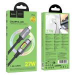 Cable Charger hoco U144 PD27W (C-I) - ខ្សែសាកស្រោបក្រណាត់ hoco U144 PD27W TypeC to iPhone