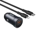 Power Car Charger hoco Z62A PD30W+QC3.0 Set (C to iP) - ឆ្នាំសាកក្នុឡាន ហូកូ Z62A PD30W+QC3.0 ឈុត(TypeC-iPhone)