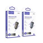 Power Car Charger hoco Z62A PD30W+QC3.0 Set (C to iP) - ឆ្នាំសាកក្នុឡាន ហូកូ Z62A PD30W+QC3.0 ឈុត(TypeC-iPhone)