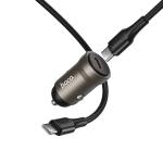 Power Car Charger hoco Z62A PD30W+QC3.0 Set (C to C) - ឆ្នាំសាកក្នុឡាន ហូកូ Z62A PD30W+QC3.0 ឈុត(TypeC-TypeC)