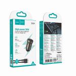 Power Car Charger hoco Z62A PD30W+QC3.0 Set (C to C) - ឆ្នាំសាកក្នុឡាន ហូកូ Z62A PD30W+QC3.0 ឈុត(TypeC-TypeC)