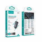 Power Car Charger hoco Z62A PD30W+QC3.0 Set (C to C) - ឆ្នាំសាកក្នុឡាន ហូកូ Z62A PD30W+QC3.0 ឈុត(TypeC-TypeC)