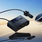 Power Car Charger 2cigarette Z64 240W(2C2A) 3in1 - ឆ្នាំងសាកក្នុងឡាន រុន 2 និង រុនសាកថ្ម Z64 240W(2C2A) 3-in-1