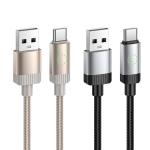 Cable Charger Hoco X117 Type-C - ខ្សែសាកស្រោបក្រណាត់ ហូកូ​ X117 Type-C